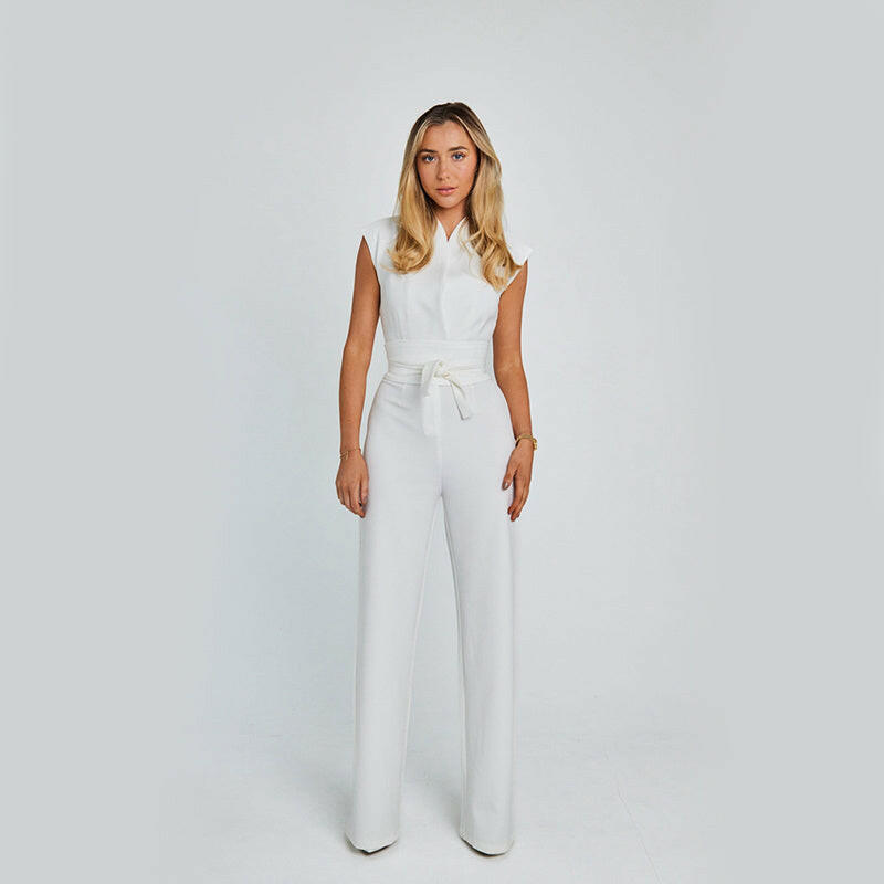 By Belle - Sleeveless Wide-Leg Jumpsuit