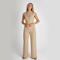 By Belle - Sleeveless Wide-Leg Jumpsuit