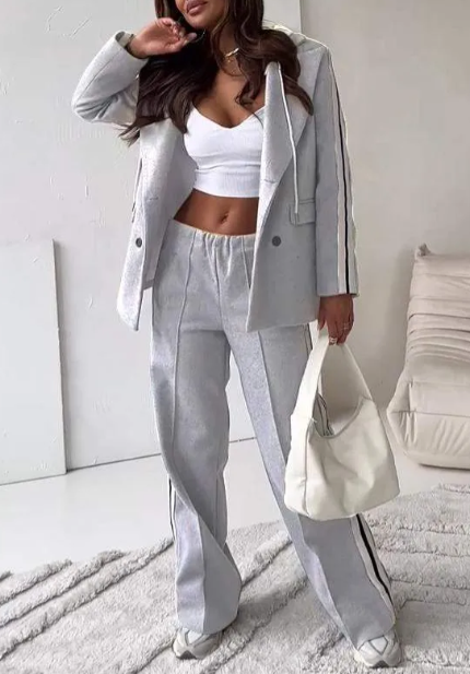 By Belle - Casual Blazer Two-Piece Set